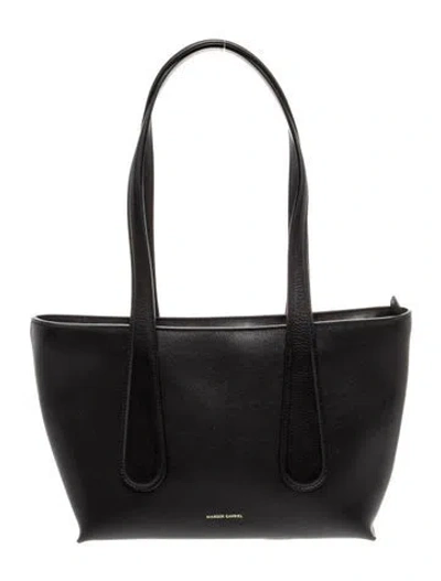 Pre-owned Mansur Gavriel Leather Shoulder Bag In Black