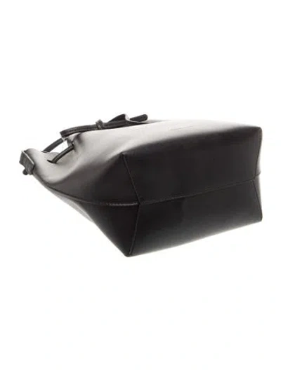 Pre-owned Mansur Gavriel Leather Shoulder Bag In Black