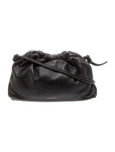 Pre-owned Mansur Gavriel Leather Shoulder Bag In Black