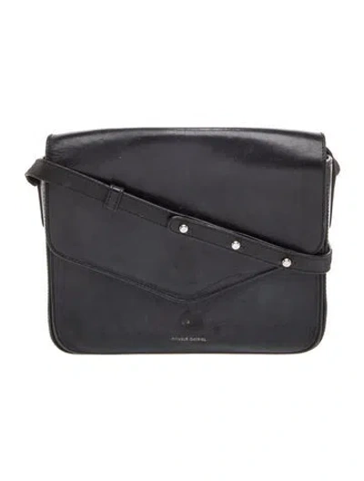 Pre-owned Mansur Gavriel Leather Shoulder Bag In Black