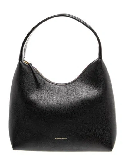 Pre-owned Mansur Gavriel Leather Shoulder Bag In Black