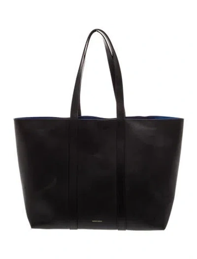 Pre-owned Mansur Gavriel Leather Shoulder Bag In Black
