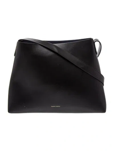 Pre-owned Mansur Gavriel Leather Shoulder Bag In Black