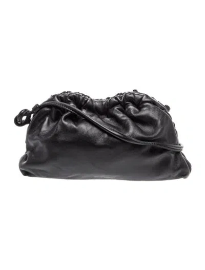 Pre-owned Mansur Gavriel Leather Shoulder Bag In Black