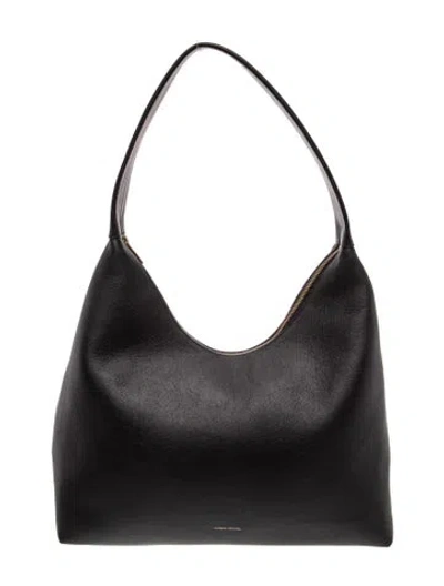 Pre-owned Mansur Gavriel Leather Shoulder Bag In Black