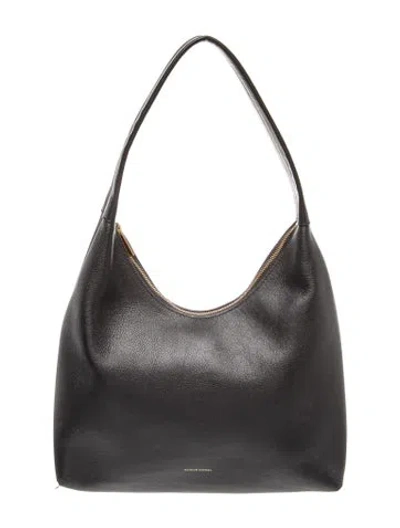 Pre-owned Mansur Gavriel Leather Shoulder Bag In Black