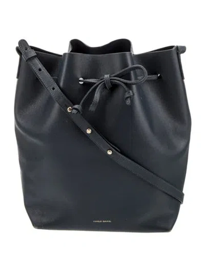 Pre-owned Mansur Gavriel Leather Shoulder Bag In Blue