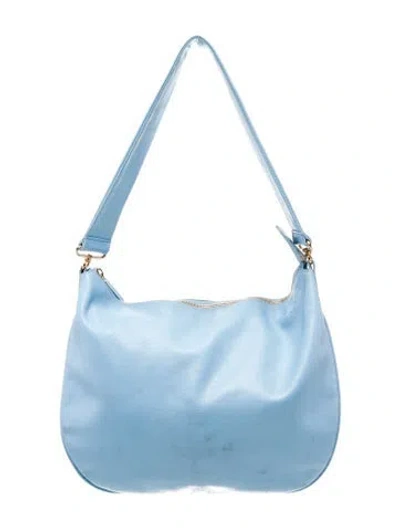 Pre-owned Mansur Gavriel Leather Shoulder Bag In Blue