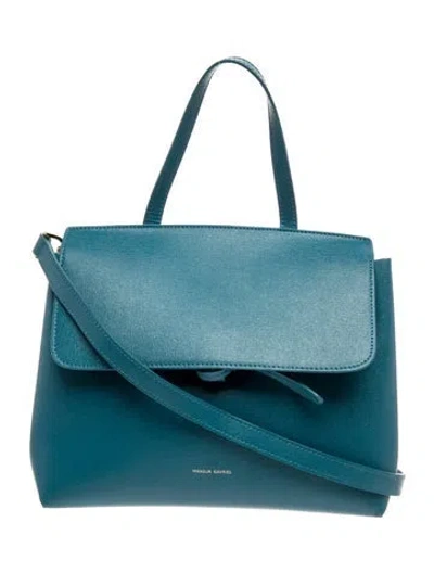 Pre-owned Mansur Gavriel Leather Shoulder Bag In Blue