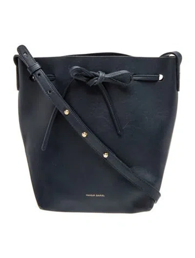Pre-owned Mansur Gavriel Leather Shoulder Bag In Blue
