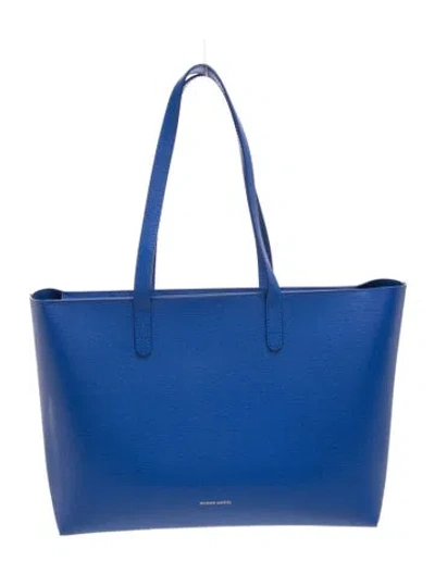 Pre-owned Mansur Gavriel Leather Shoulder Bag In Blue
