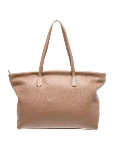 Pre-owned Mansur Gavriel Leather Shoulder Bag In Brown