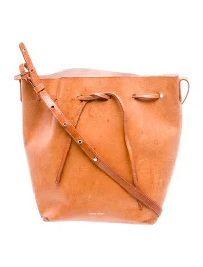 Pre-owned Mansur Gavriel Leather Shoulder Bag In Brown