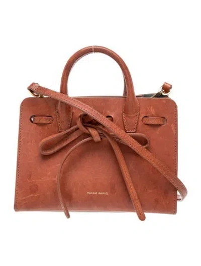 Pre-owned Mansur Gavriel Leather Shoulder Bag In Brown