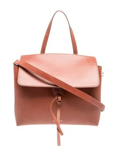 Pre-owned Mansur Gavriel Leather Shoulder Bag In Brown
