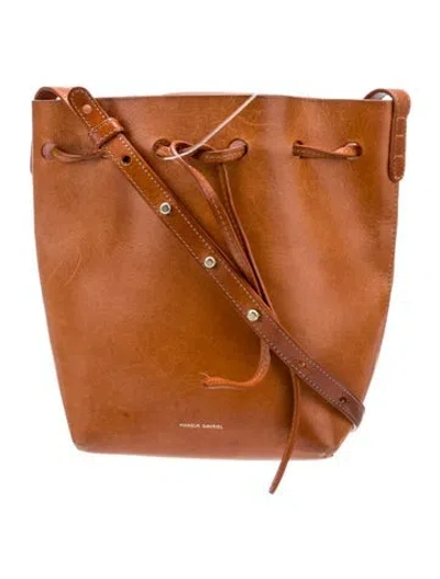 Pre-owned Mansur Gavriel Leather Shoulder Bag In Brown