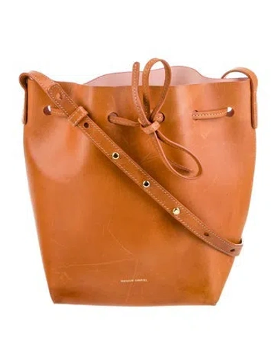 Pre-owned Mansur Gavriel Leather Shoulder Bag In Brown