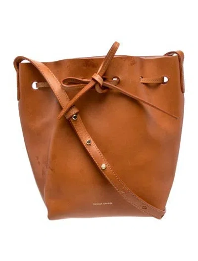 Pre-owned Mansur Gavriel Leather Shoulder Bag In Brown