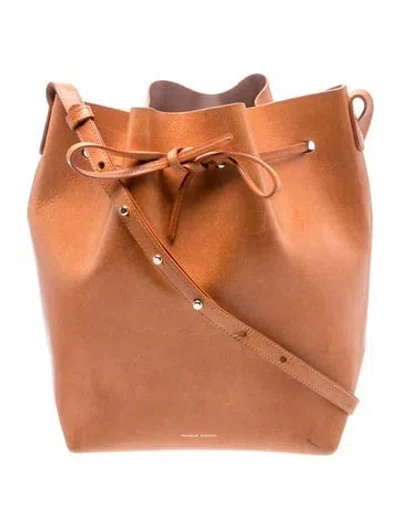 Pre-owned Mansur Gavriel Leather Shoulder Bag In Brown