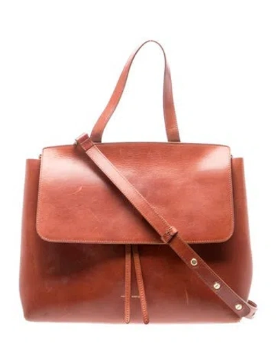 Pre-owned Mansur Gavriel Leather Shoulder Bag In Brown