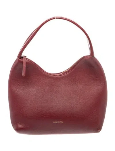 Pre-owned Mansur Gavriel Leather Shoulder Bag In Burgundy