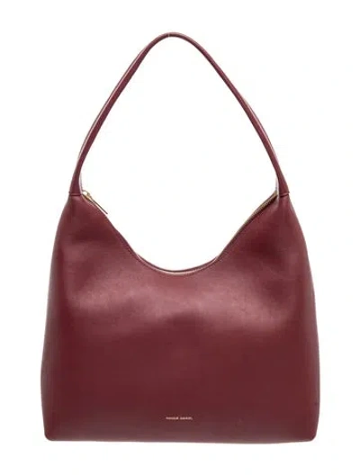 Pre-owned Mansur Gavriel Leather Shoulder Bag In Burgundy