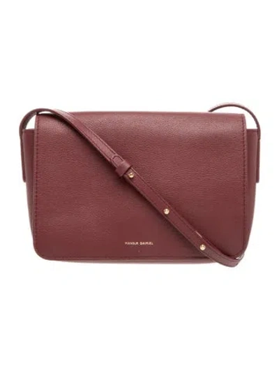 Pre-owned Mansur Gavriel Leather Shoulder Bag In Burgundy