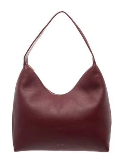 Pre-owned Mansur Gavriel Leather Shoulder Bag In Burgundy