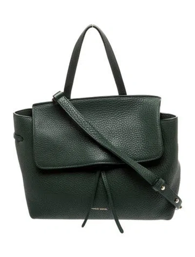 Pre-owned Mansur Gavriel Leather Shoulder Bag In Green