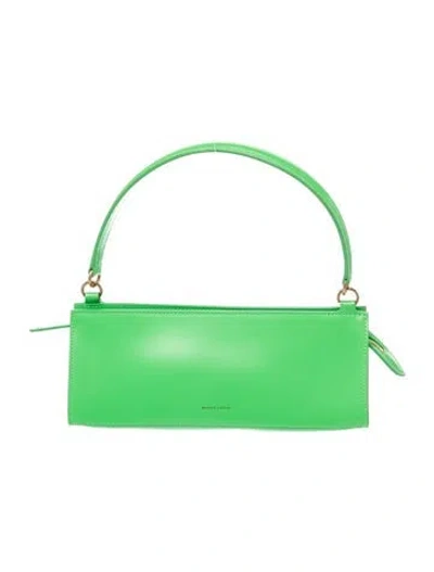 Pre-owned Mansur Gavriel Leather Shoulder Bag In Green