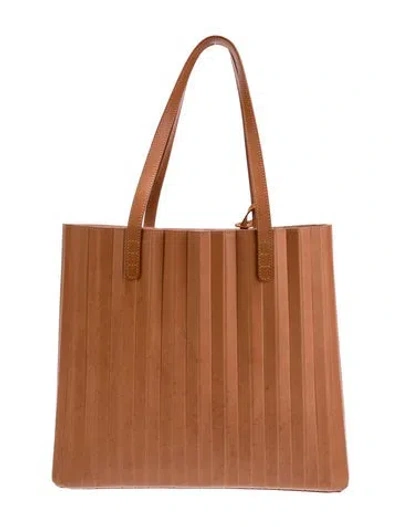 Pre-owned Mansur Gavriel Leather Shoulder Bag In Neutral