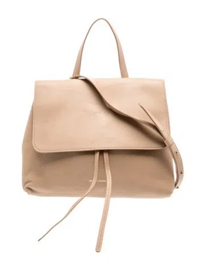 Pre-owned Mansur Gavriel Leather Shoulder Bag In Neutral