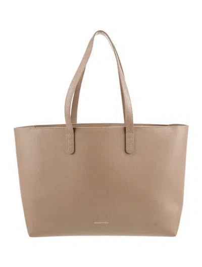 Pre-owned Mansur Gavriel Leather Shoulder Bag In Neutral