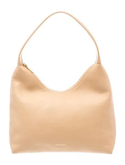 Pre-owned Mansur Gavriel Leather Shoulder Bag In Neutral
