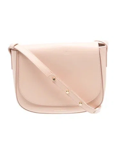 Pre-owned Mansur Gavriel Leather Shoulder Bag In Neutral