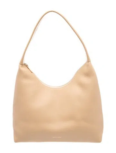 Pre-owned Mansur Gavriel Leather Shoulder Bag In Neutral