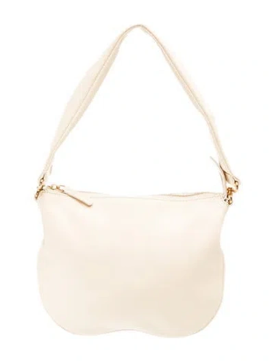 Pre-owned Mansur Gavriel Leather Shoulder Bag In Neutral