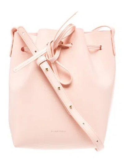 Pre-owned Mansur Gavriel Leather Shoulder Bag In Neutral