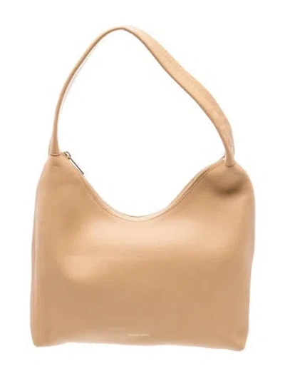 Pre-owned Mansur Gavriel Leather Shoulder Bag In Neutrals