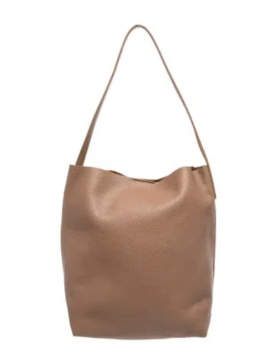 Pre-owned Mansur Gavriel Leather Shoulder Bag In Neutrals