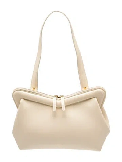Pre-owned Mansur Gavriel Leather Shoulder Bag In Neutrals