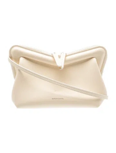 Pre-owned Mansur Gavriel Leather Shoulder Bag In Neutrals