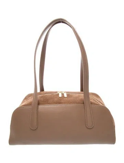 Pre-owned Mansur Gavriel Leather Shoulder Bag In Neutrals