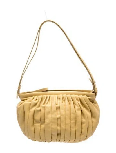 Pre-owned Mansur Gavriel Leather Shoulder Bag In Neutrals