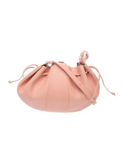 Pre-owned Mansur Gavriel Leather Shoulder Bag In Orange/pink