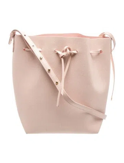 Pre-owned Mansur Gavriel Leather Shoulder Bag In Pink