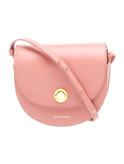Pre-owned Mansur Gavriel Leather Shoulder Bag In Pink