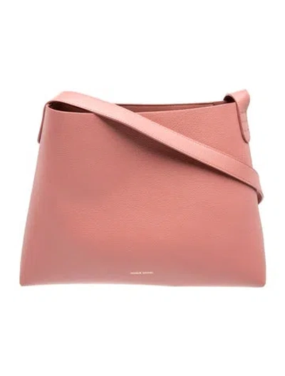 Pre-owned Mansur Gavriel Leather Shoulder Bag In Pink