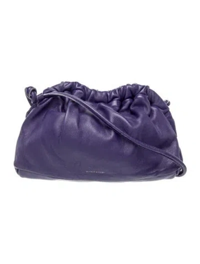 Pre-owned Mansur Gavriel Leather Shoulder Bag In Purple