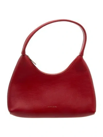 Pre-owned Mansur Gavriel Leather Shoulder Bag In Red